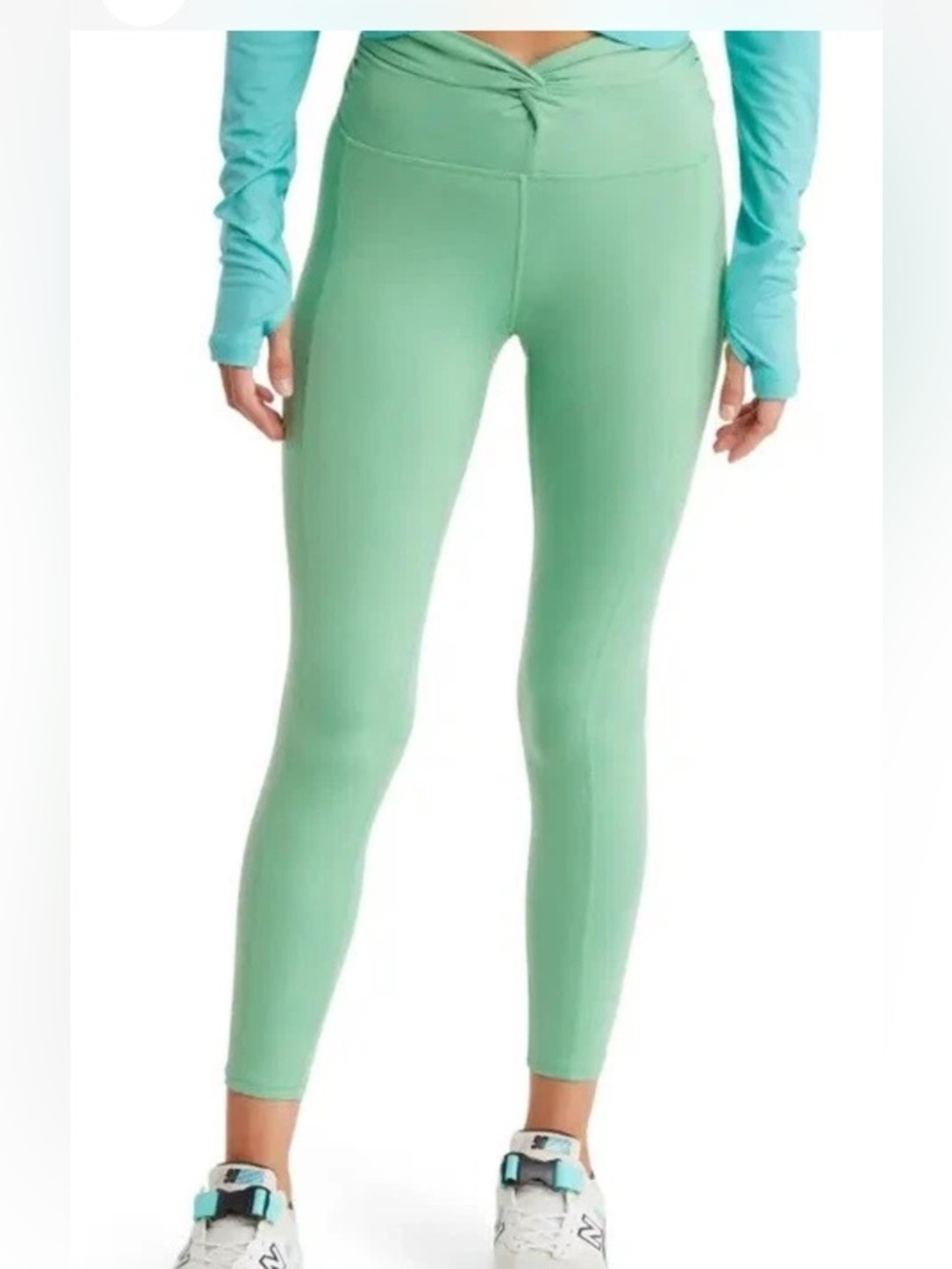 FREE PEOPLE MOVEMENT BREATHE DEEPER LEGGINGS GREEN SIZE MEDIUM